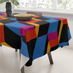 Cuboid Geometric Abstract Shapes Pattern XXII Tablecloth Gallery Image 3