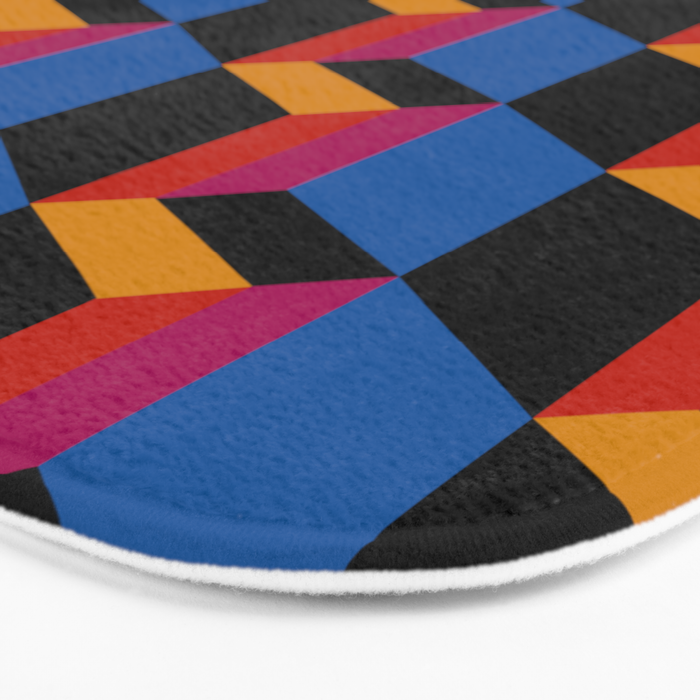 Cuboid Geometric Abstract Shapes Pattern XXII Bath Mat Gallery Image 3