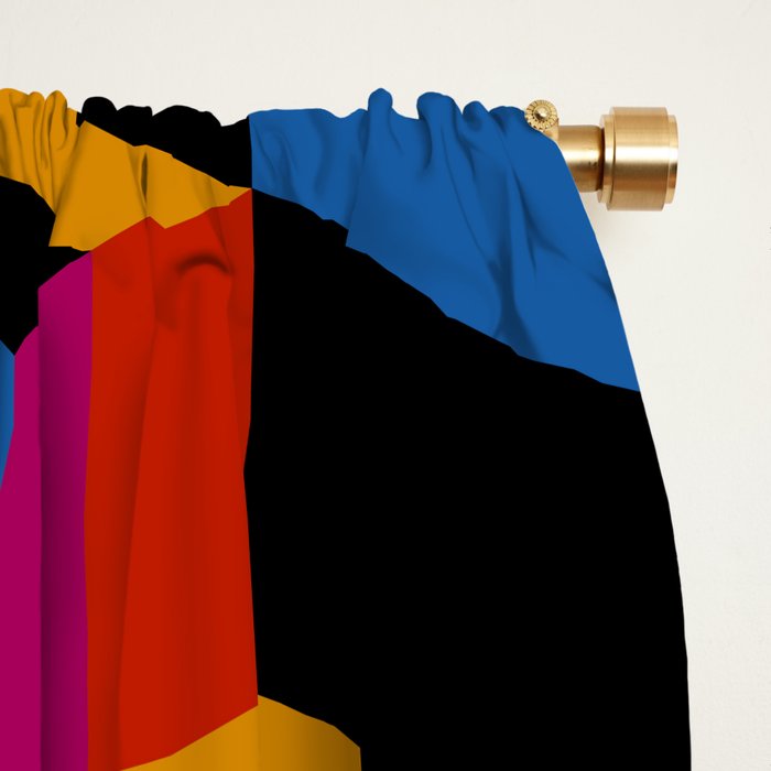 Cuboid Geometric Abstract Shapes Pattern XXII Window Curtain Gallery Image 2