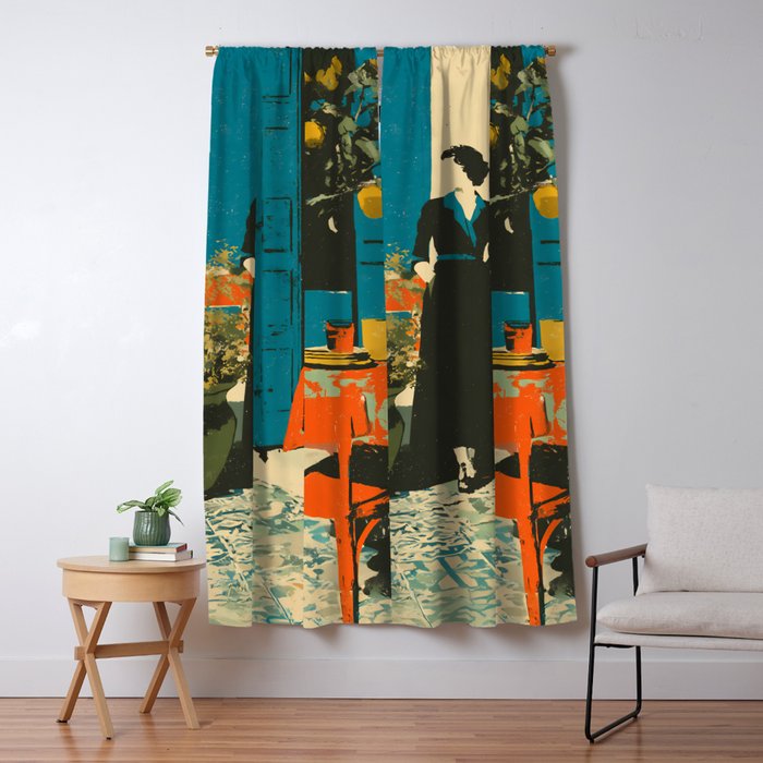 Cozy Morning on the Terrace Window Curtain Gallery Image 5