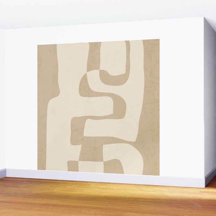 Abstract Art 55/beige Wall Mural Gallery Image 2