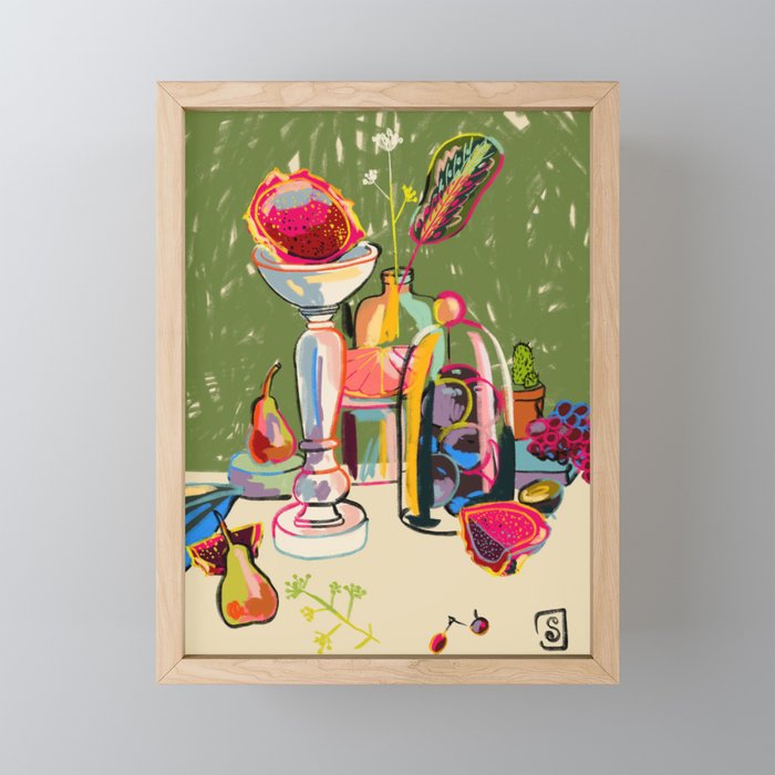 STILL LIFE WITH DRAGON FRUIT Mini Art Print Gallery Image 1