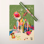 STILL LIFE WITH DRAGON FRUIT Wrapping Paper Gallery Image 1