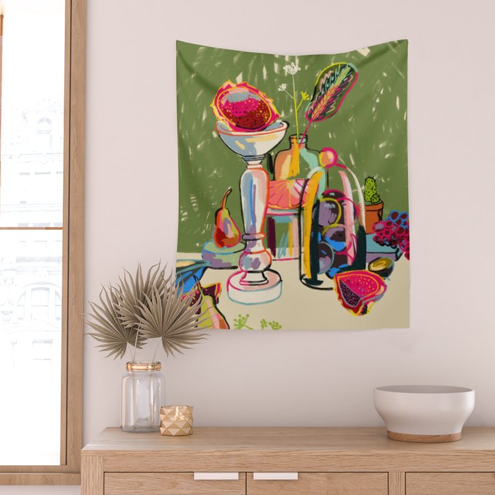 STILL LIFE WITH DRAGON FRUIT Wall Tapestry Gallery Image 2