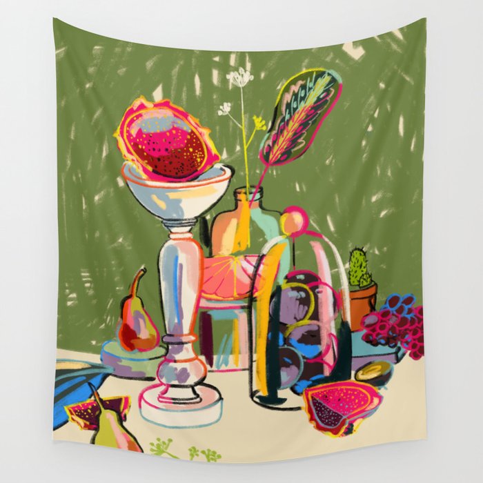 STILL LIFE WITH DRAGON FRUIT Wall Tapestry Gallery Image 4