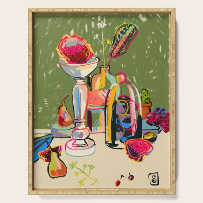 STILL LIFE WITH DRAGON FRUIT Serving Tray Gallery Image 1