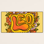 Leo Flowers Desk Mat Gallery Image 3
