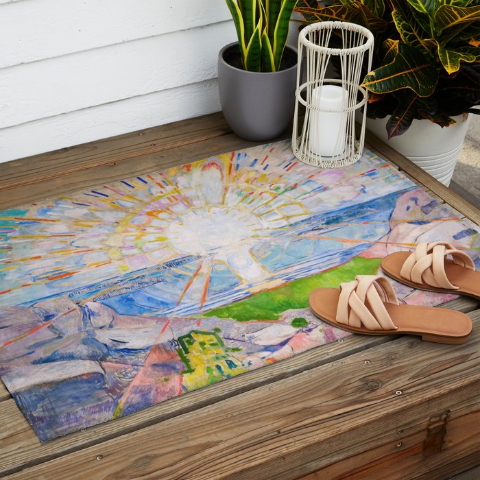 The Sun 1911 Edvard Munch Outdoor Rug Gallery Image 2