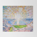 The Sun 1911 Edvard Munch Throw Blanket Gallery Image 2