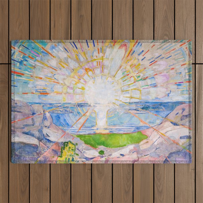 The Sun 1911 Edvard Munch Outdoor Rug Gallery Image 1
