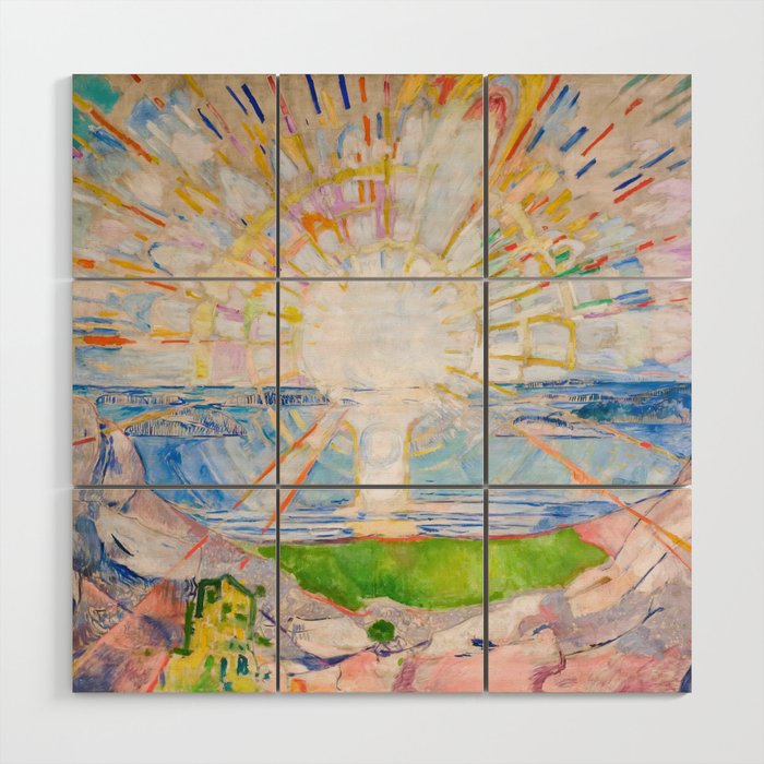The Sun 1911 Edvard Munch Wood Wall Art Gallery Image 1