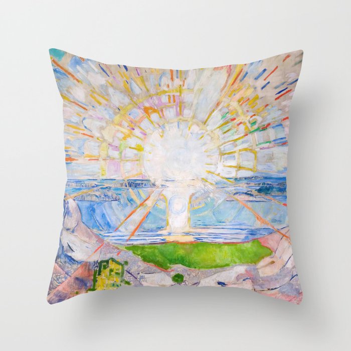 The Sun 1911 Edvard Munch Throw Pillow Gallery Image 6