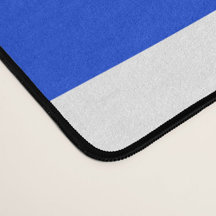 Mid Century Modern Royal Blue Piquet Bold Minimal Abstract Desk Mat Gallery Image 4