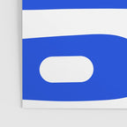 Mid Century Modern Royal Blue Piquet Bold Minimal Abstract Poster Gallery Image 3