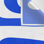 Mid Century Modern Royal Blue Piquet Bold Minimal Abstract Wall Tapestry Gallery Image 3