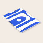 Mid Century Modern Royal Blue Piquet Bold Minimal Abstract Notebook Gallery Image 3