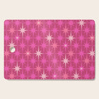 Valentine Hearts and Stars Hot Pink Mid Century Modern Atomic Age Starburst Pattern Cutting Board Gallery Image 1