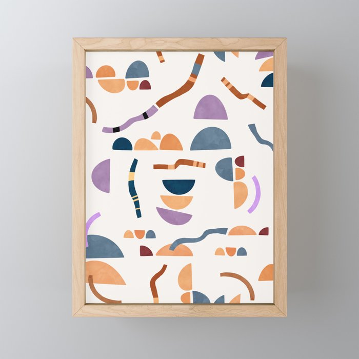 Modern simple shapes C Mini Art Print Gallery Image 1