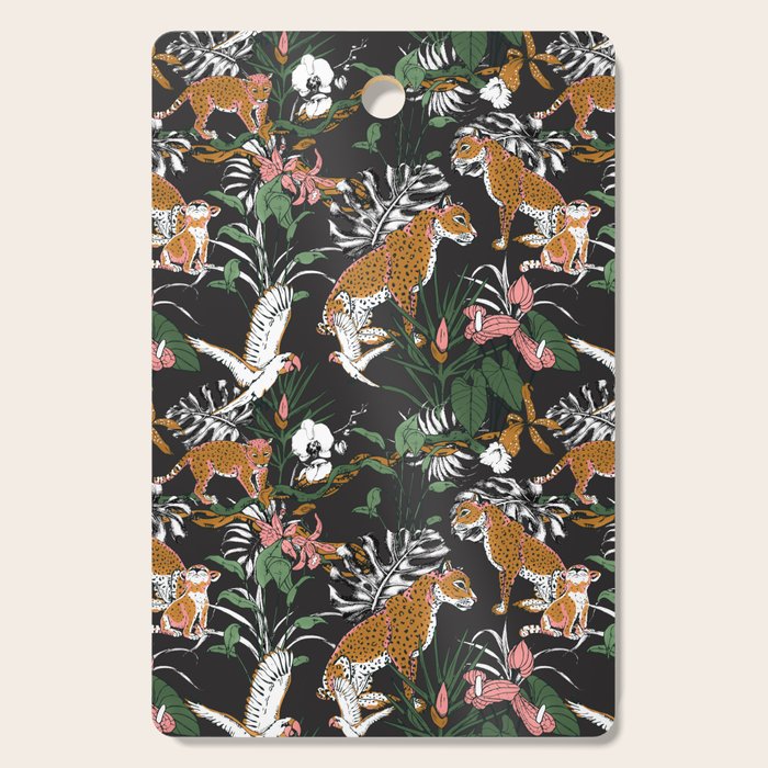 Leopards at night Cutting Board Gallery Image 1