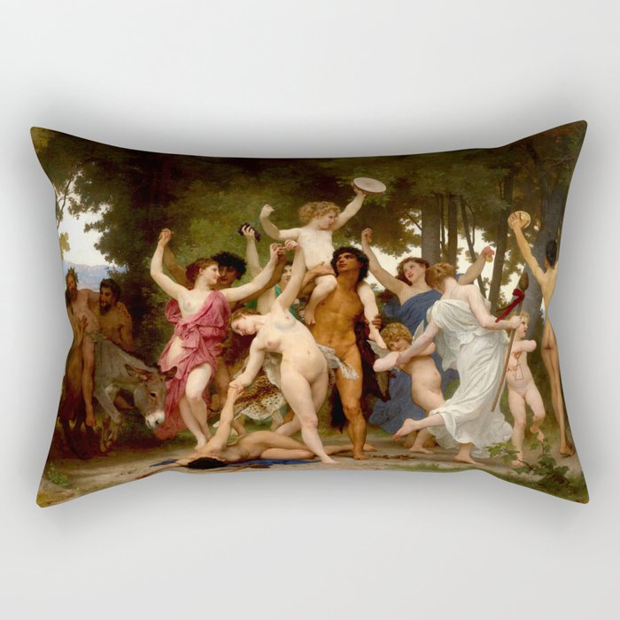 William-Adolphe Bouguereau "The Youth of Bacchus" Rectangular Pillow Gallery Image 2
