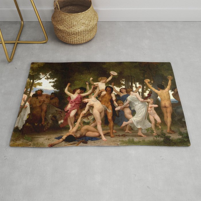 William-Adolphe Bouguereau "The Youth of Bacchus" Rug Gallery Image 1