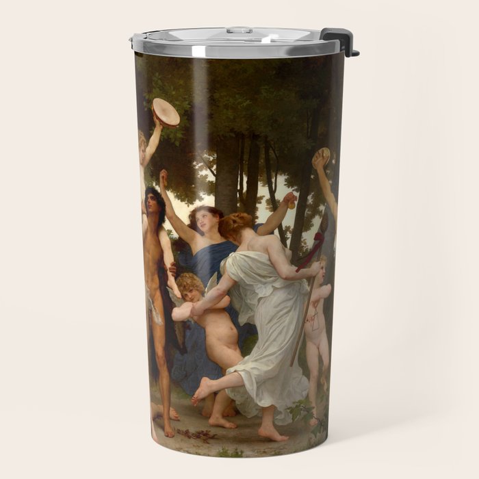 William-Adolphe Bouguereau "The Youth of Bacchus" Travel Mug Gallery Image 2