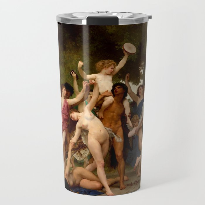 William-Adolphe Bouguereau "The Youth of Bacchus" Travel Mug Gallery Image 1