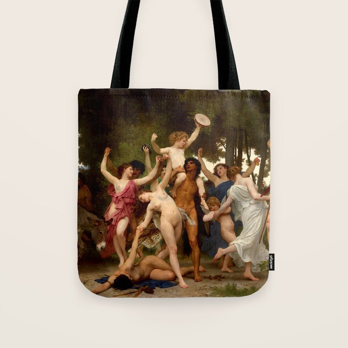 William-Adolphe Bouguereau "The Youth of Bacchus" Tote Bag Gallery Image 1