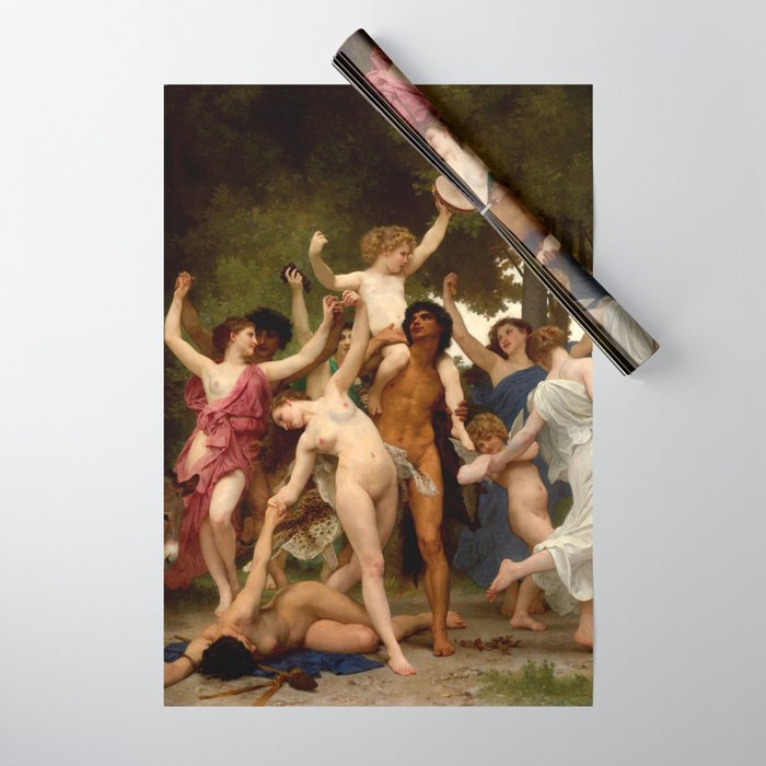 William-Adolphe Bouguereau "The Youth of Bacchus" Wrapping Paper Gallery Image 1