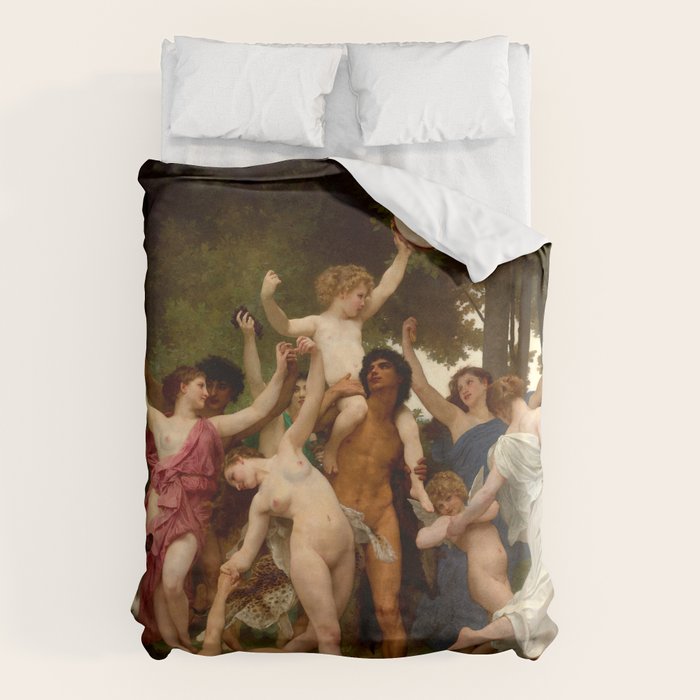 William-Adolphe Bouguereau "The Youth of Bacchus" Duvet Cover Gallery Image 6