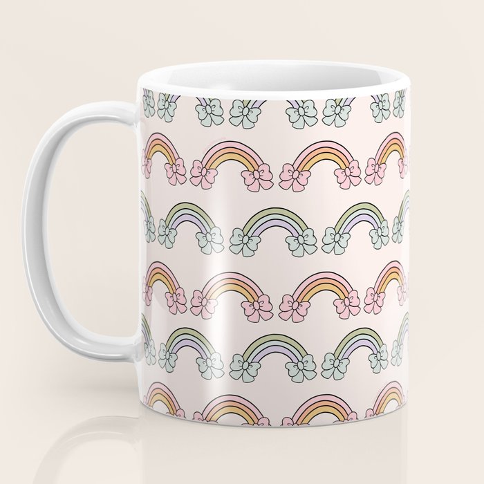 Rainbow Bow Print Coffee Mug Gallery Image 3