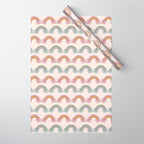 Rainbow Bow Print Wrapping Paper Gallery Image 1