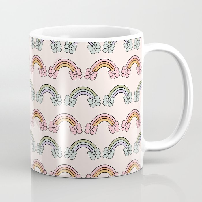 Rainbow Bow Print Coffee Mug Gallery Image 1