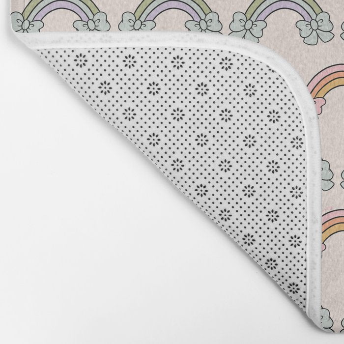 Rainbow Bow Print Bath Mat Gallery Image 2