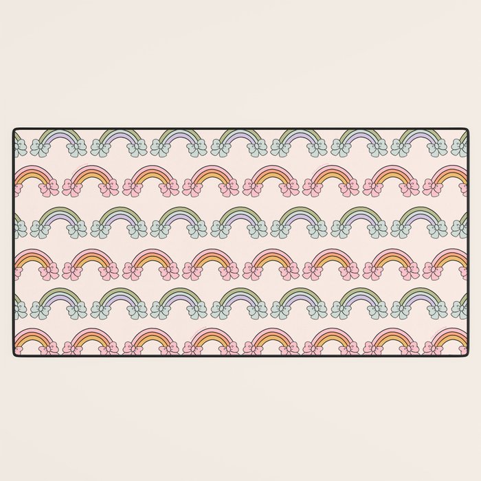 Rainbow Bow Print Desk Mat Gallery Image 3