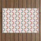 Rainbow Bow Print Outdoor Rug Gallery Image 1