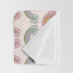 Rainbow Bow Print Throw Blanket Gallery Image 3
