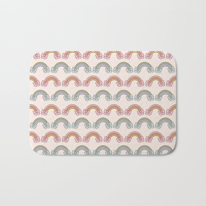 Rainbow Bow Print Bath Mat Gallery Image 1