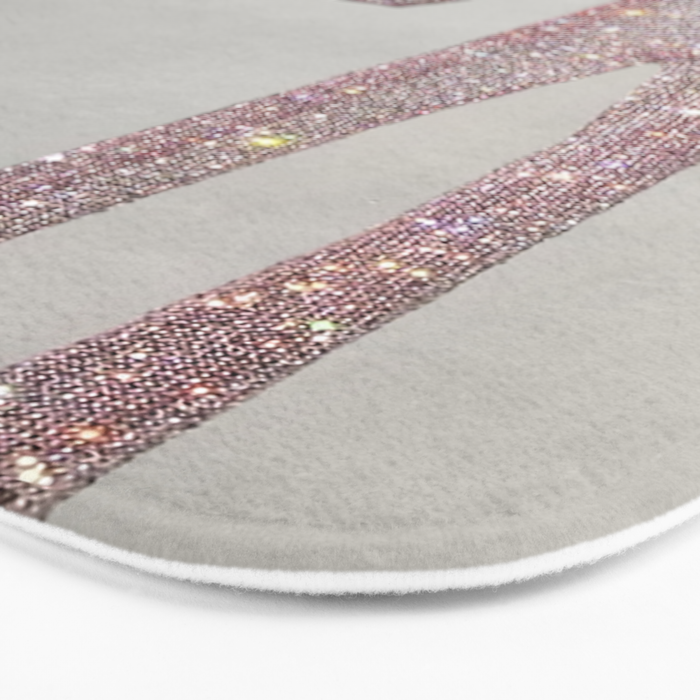 SATURDAY MORNING - collage art, glitter  artwork by Yana Potter, bling and shiny, summer mood, sunny Bath Mat Gallery Image 3