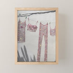 SATURDAY MORNING - collage art, glitter  artwork by Yana Potter, bling and shiny, summer mood, sunny Mini Art Print Gallery Image 1