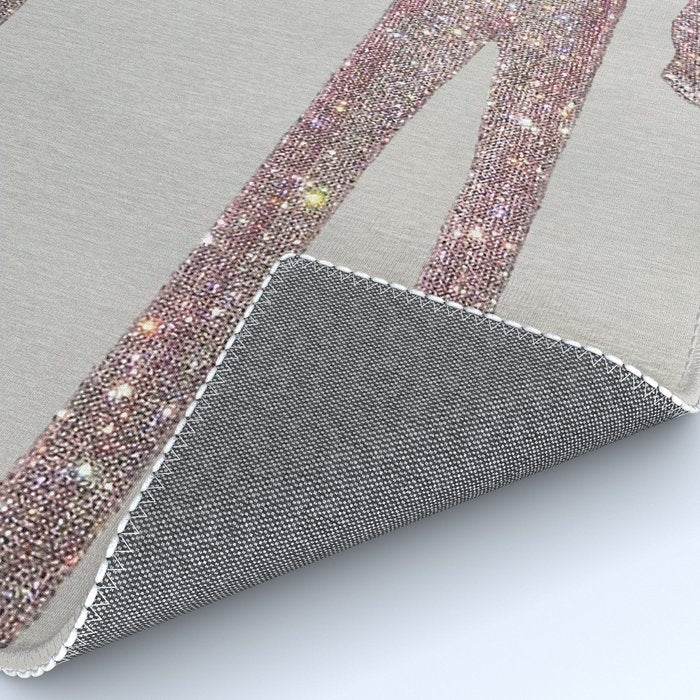 SATURDAY MORNING - collage art, glitter  artwork by Yana Potter, bling and shiny, summer mood, sunny Rug Gallery Image 4