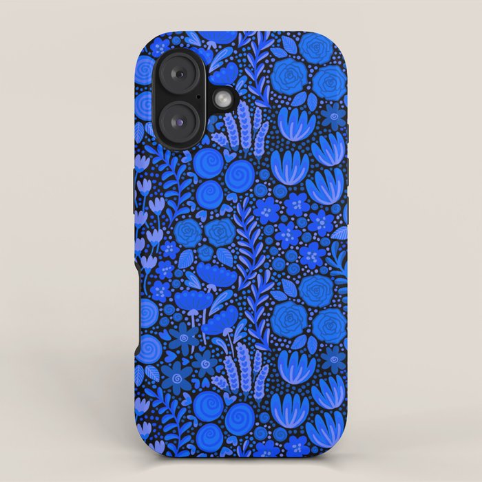 Wildflower Field- Cobalt Blue iPhone Case Gallery Image 1
