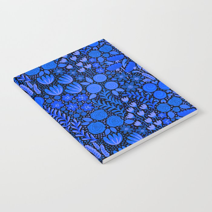 Wildflower Field- Cobalt Blue Notebook Gallery Image 1