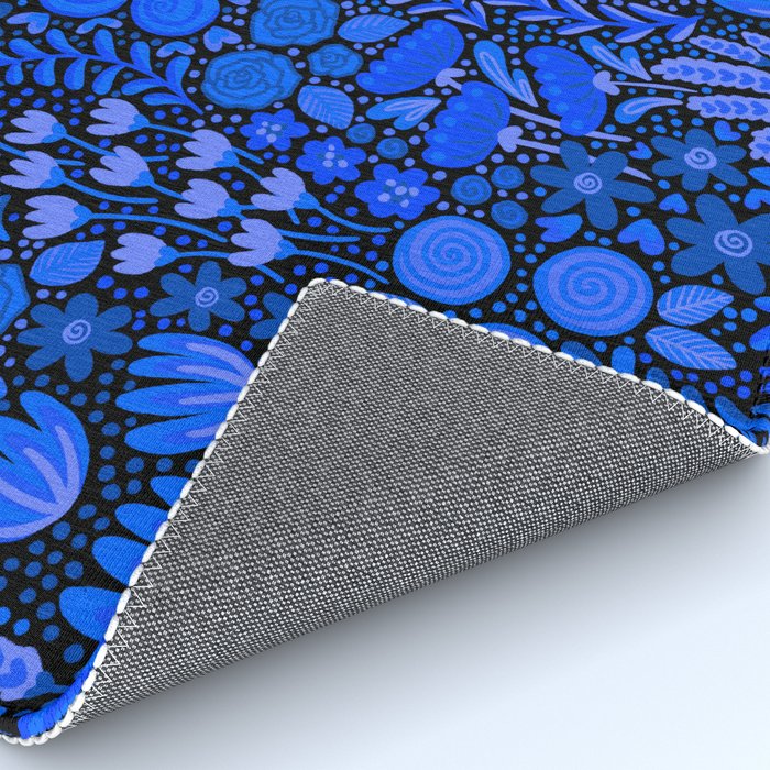 Wildflower Field- Cobalt Blue Rug Gallery Image 4