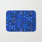 Wildflower Field- Cobalt Blue Bath Mat Gallery Image 1