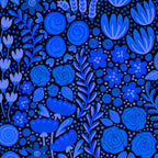 Wildflower Field- Cobalt Blue Coffee Mug Gallery Image 2