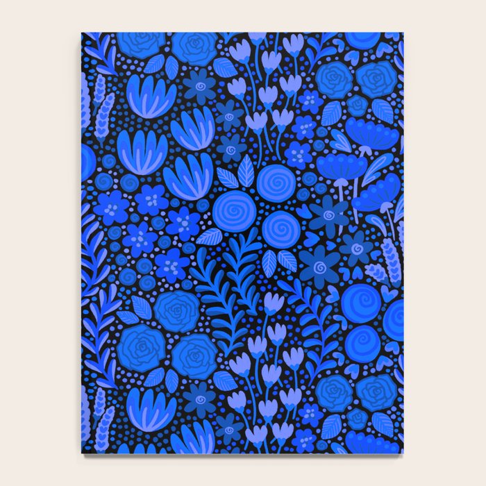 Wildflower Field- Cobalt Blue Notebook Gallery Image 4