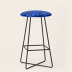 Wildflower Field- Cobalt Blue Stool Gallery Image 1
