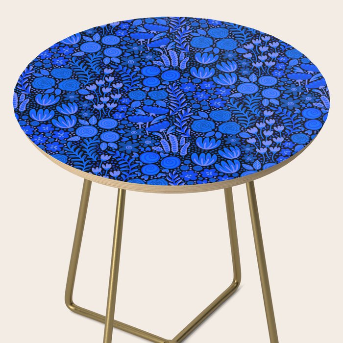 Wildflower Field- Cobalt Blue Side Table Gallery Image 2