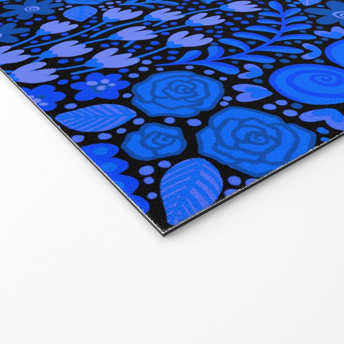 Wildflower Field- Cobalt Blue Welcome Mat Gallery Image 2